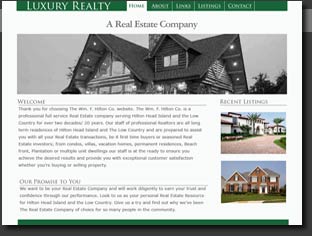 custom website designed for a realtor on spec